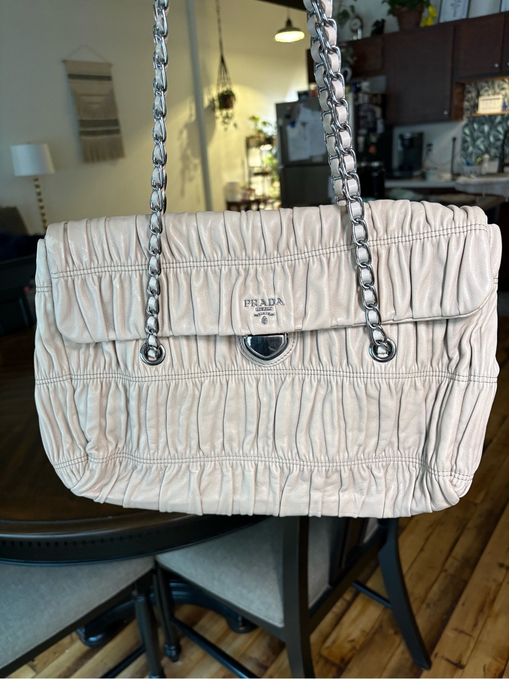 Authentic Prada Gaufre Nude Leather Shoulder bag - Picture 14 of 14
